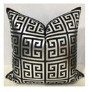 GLIDE 18” X 18”   PILLOW COVER - BLACK & SILVER