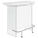 Acosta Rectangular Bar Unit with Footrest and Glass Side Panels 182632