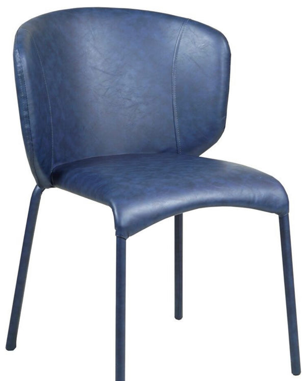 Drew Faux Leather Dining Chair 703 Navy