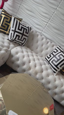 LUXE GEOMETRIC 22” X 22” PILLOW COVER - BLACK & WHITE