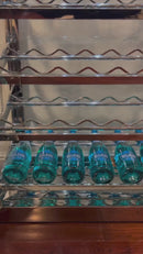 Luxe Contemporary Glass Curio w/ Wine & Stemware Racks