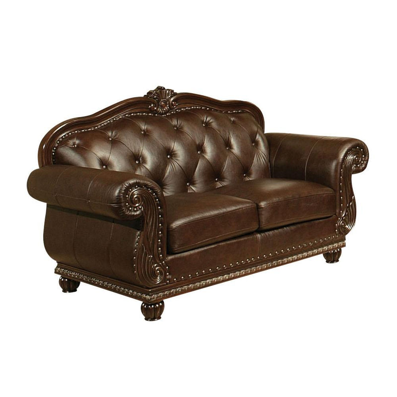 Acme Furniture Anondale Stationary Leather Loveseat 15031 IMAGE 2