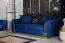 Olympia Navy Velvet Sofa & Loveseat