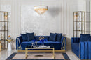 Olympia Navy Velvet Sofa & Loveseat
