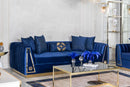 Olympia Navy Velvet Sofa & Loveseat
