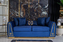 Olympia Navy Velvet Sofa & Loveseat