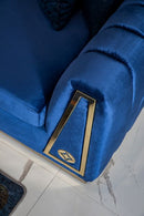 Olympia Navy Velvet Sofa & Loveseat