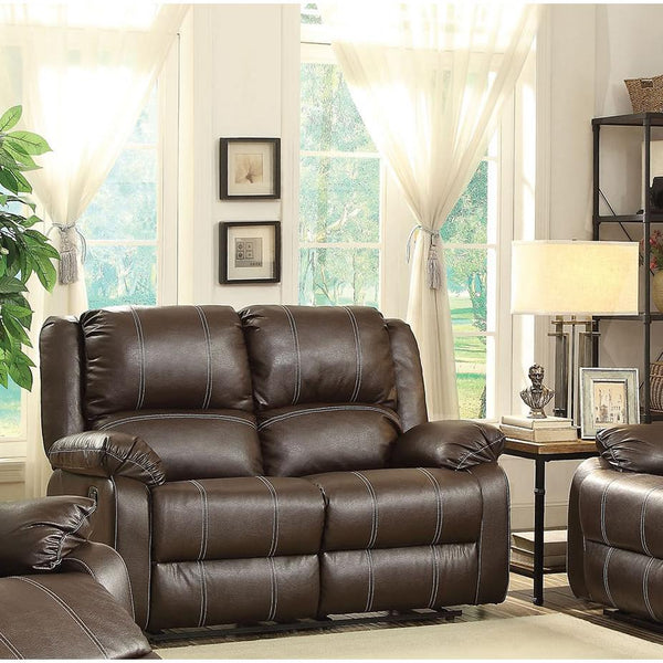 Acme Furniture Zuriel Reclining Leather Look Loveseat 52281 IMAGE 1