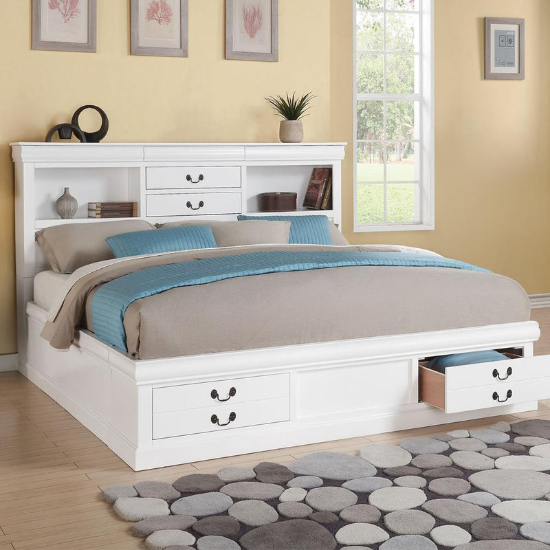 Acme Furniture Louis Philippe III Queen Bookcase Bed with Storage 24490Q IMAGE 1