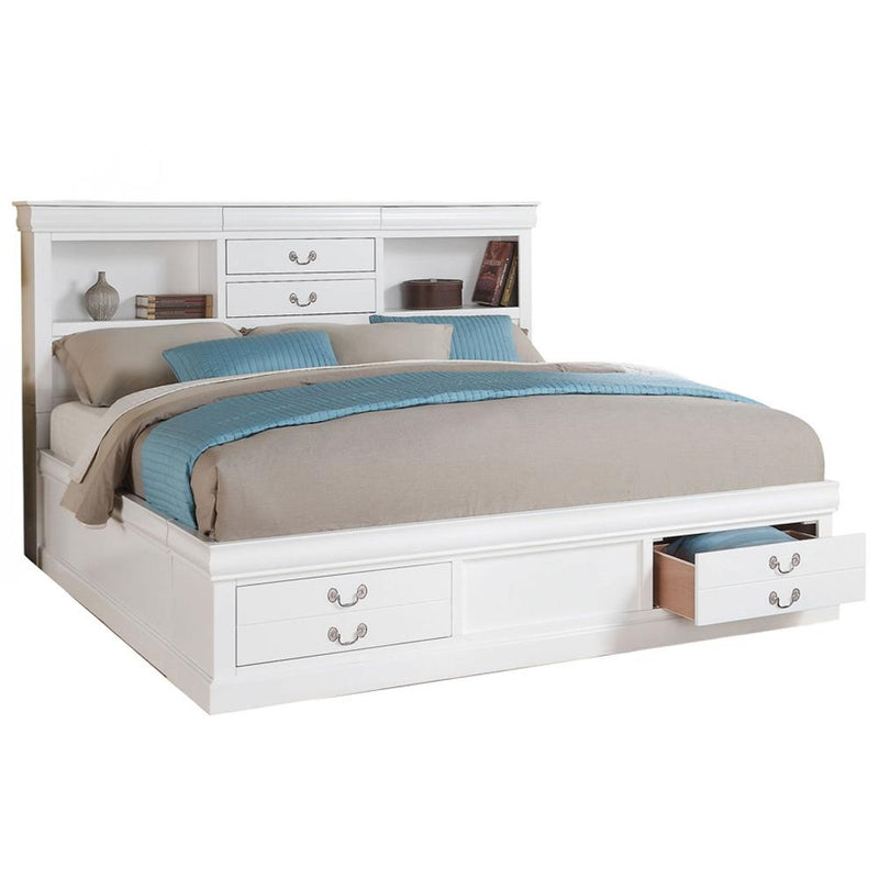 Acme Furniture Louis Philippe III Queen Bookcase Bed with Storage 24490Q IMAGE 2