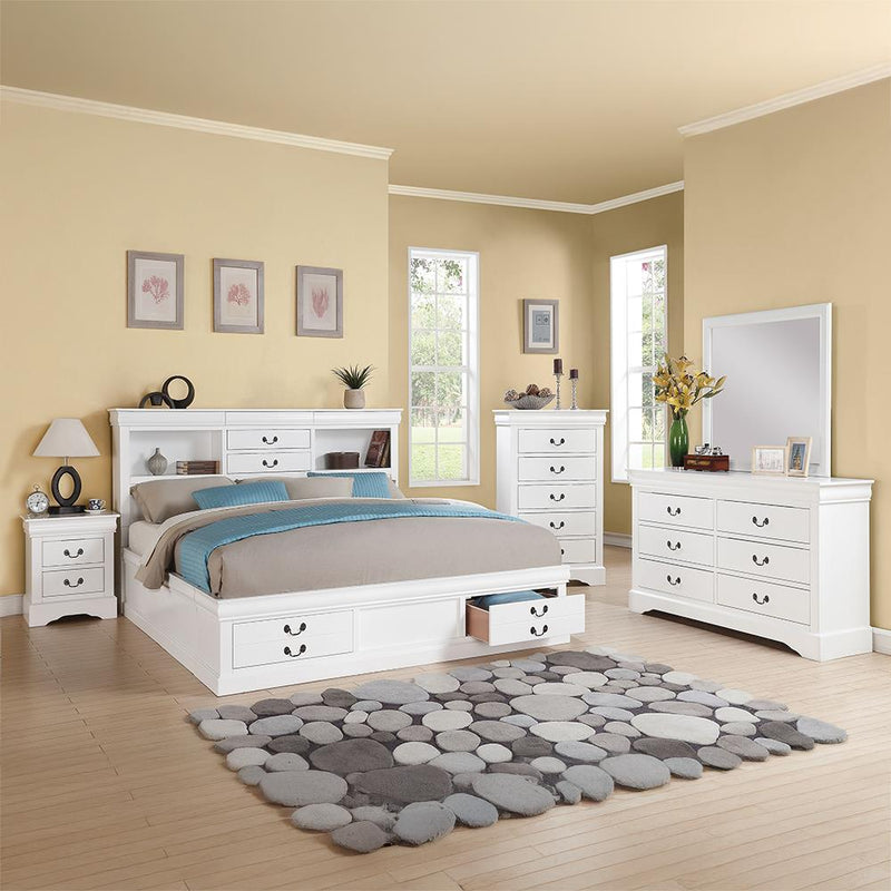 Acme Furniture Louis Philippe III Queen Bookcase Bed with Storage 24490Q IMAGE 4