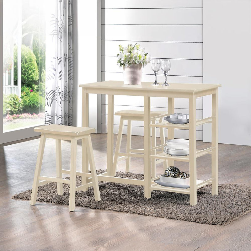 Acme Furniture Nyssa 3 pc Counter Height Dinette 73052 IMAGE 1