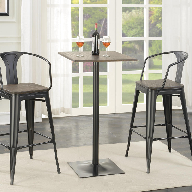 Coaster Furniture Square Pub Height Dining Table with Pedestal Base 100730 IMAGE 2