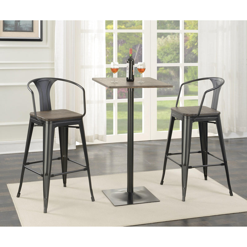 Coaster Furniture Square Pub Height Dining Table with Pedestal Base 100730 IMAGE 3