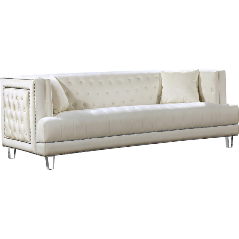 Meridian Lucas Stationary Fabric Sofa 609Cream-S IMAGE 1