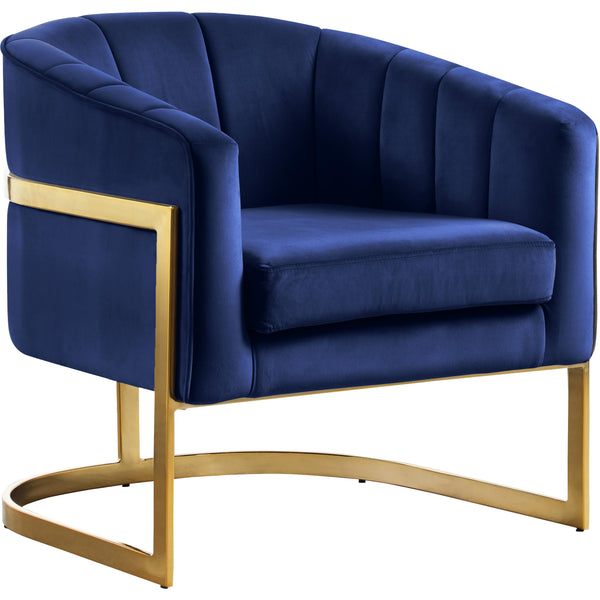 Meridian Carter Stationary Fabric Accent Chair 515Navy IMAGE 1