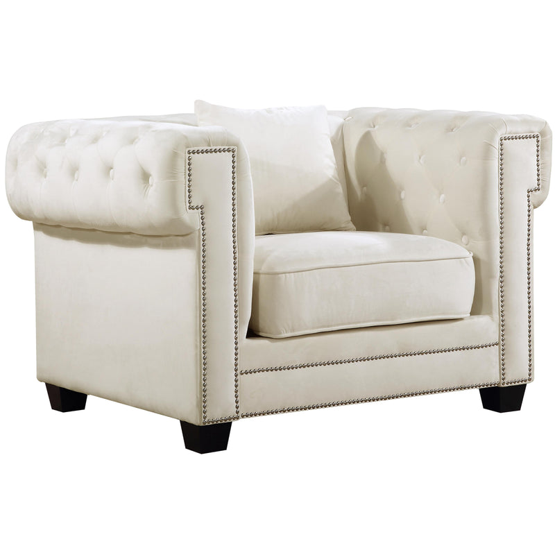 Meridian Bowery Stationary Fabric Chair 614Cream-C IMAGE 1