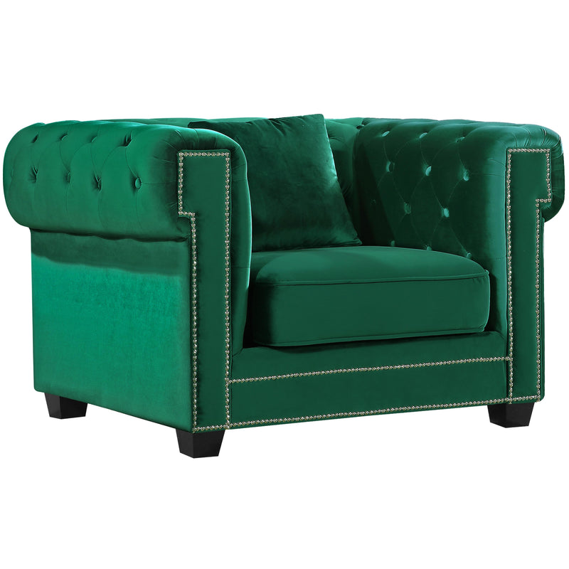 Meridian Bowery Stationary Fabric Chair 614Green-C IMAGE 1