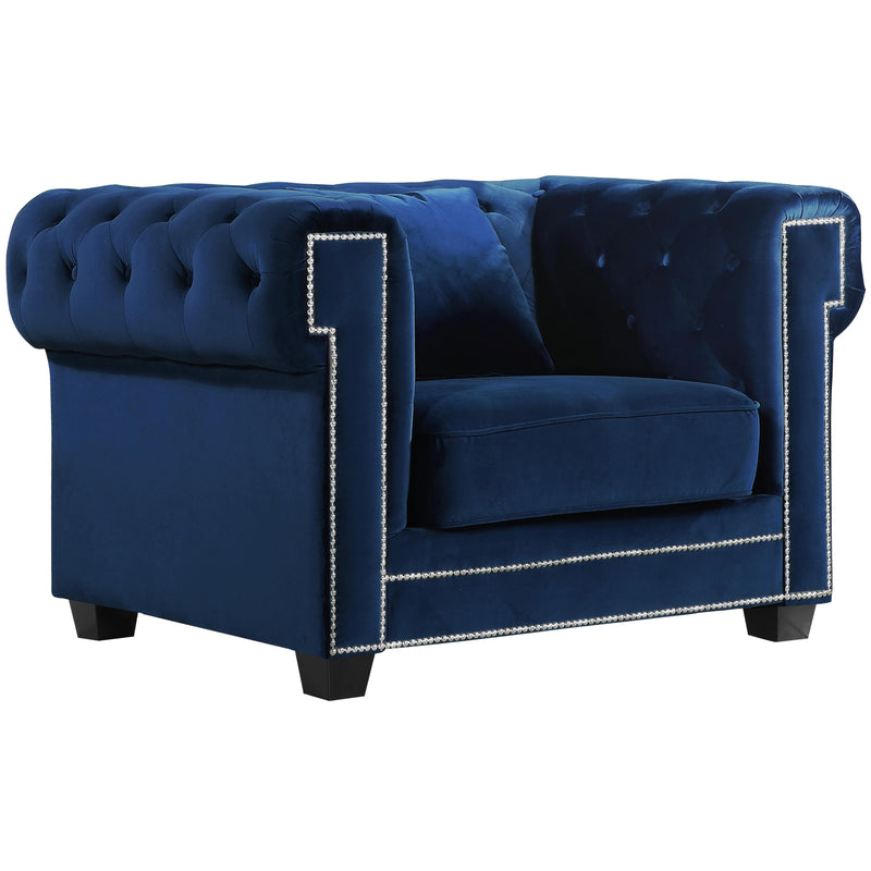Meridian Bowery Stationary Fabric Chair 614Navy-C IMAGE 1