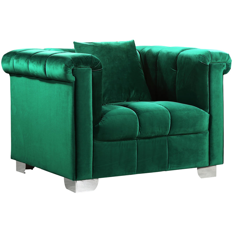 Meridian Kayla Stationary Fabric Chair 615Green-C IMAGE 1
