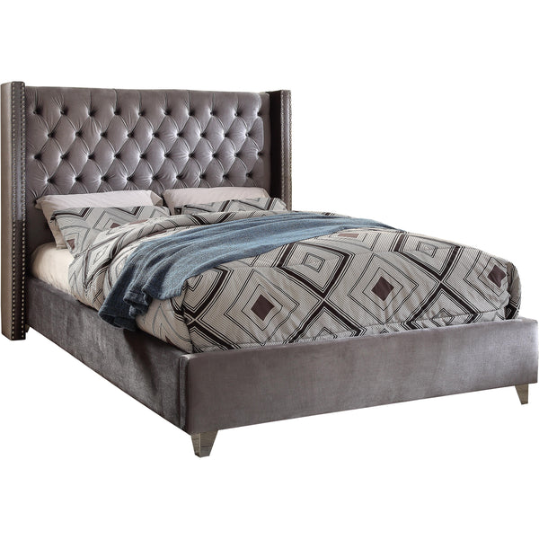 Meridian Aiden Full Upholstered Platform Bed AidenGrey-F IMAGE 1