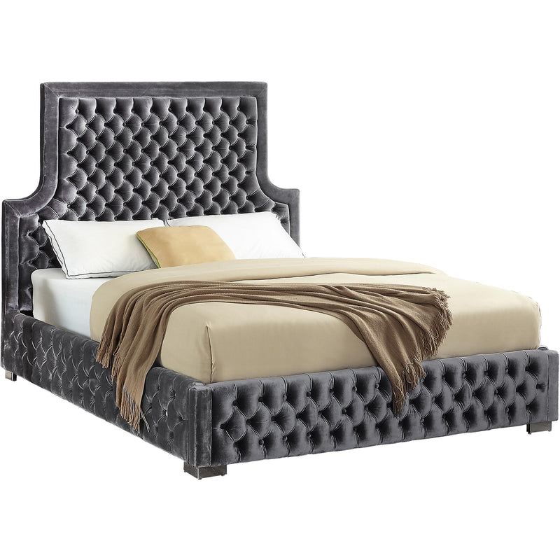 Meridian Sedona Queen Upholstered Platform Bed SedonaGrey-Q IMAGE 1