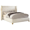 Meridian Soho King Upholstered Platform Bed SohoWhite-K IMAGE 1