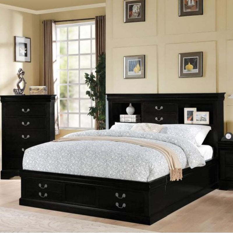 Acme Furniture Louis Philippe King Bed with Storage 24387EK IMAGE 2