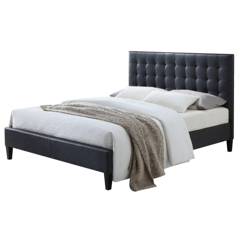 Acme Furniture Saveria Queen Upholstered Panel Bed 25660Q IMAGE 1