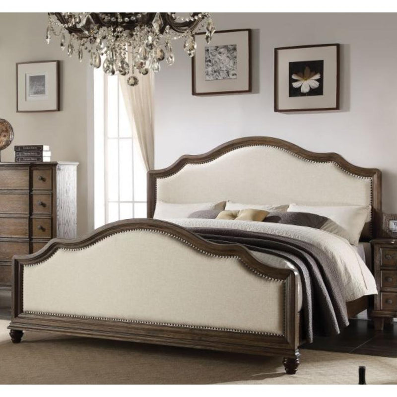 Acme Furniture Baudoin California King Upholstered Panel Bed 26104CK IMAGE 2