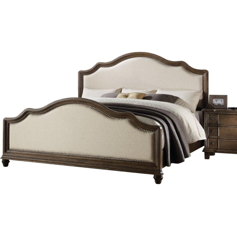 Acme Furniture Baudoin Queen Upholstered Panel Bed 26110Q IMAGE 1