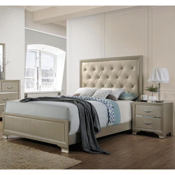 Acme Furniture Carine Queen Upholstered Panel Bed 26240Q IMAGE 1