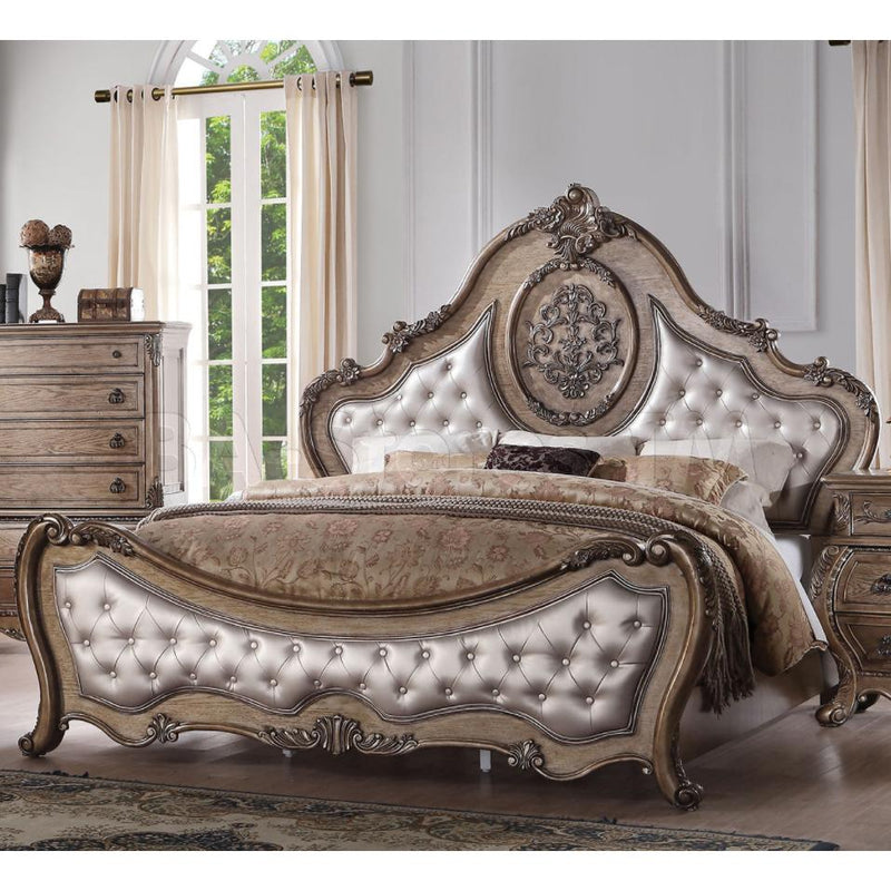 Acme Furniture Ragenardus Queen Upholstered Panel Bed 26310Q IMAGE 2