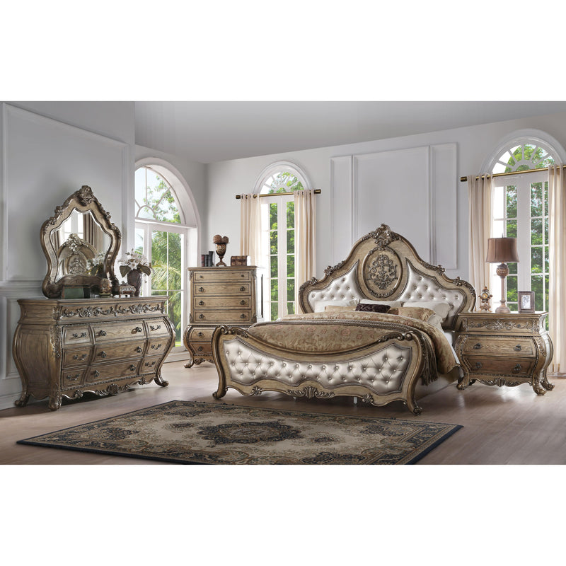 Acme Furniture Ragenardus Queen Upholstered Panel Bed 26310Q IMAGE 3