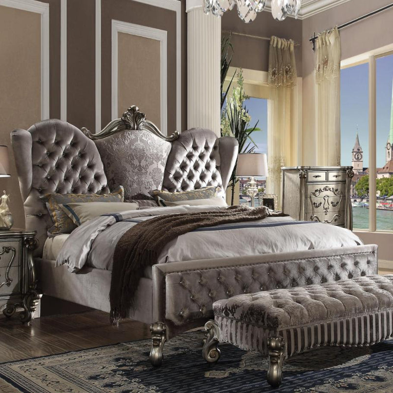 Acme Furniture Versailles California King Upholstered Bed 26814CK IMAGE 1