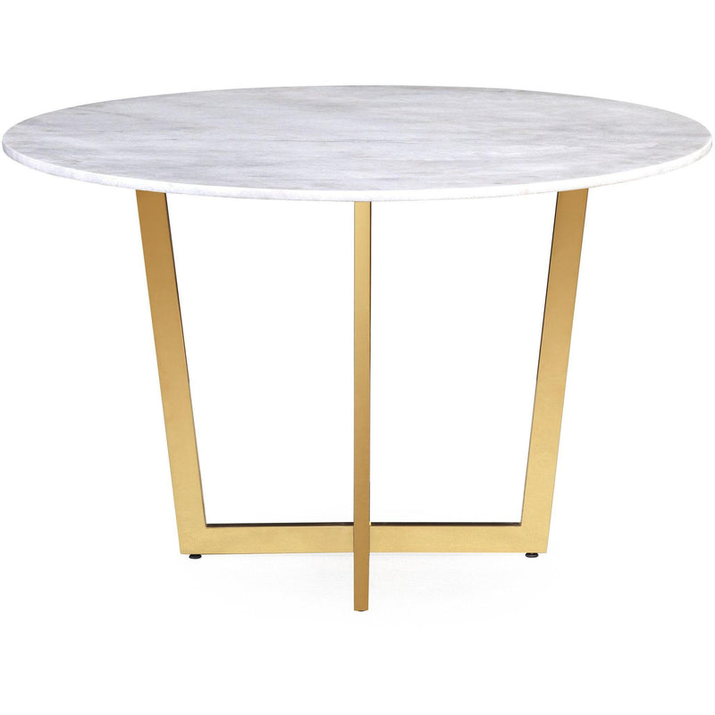 TOV Furniture Round Maxim Dining Table with Marble Top and Pedestal Base TOV-G5463 IMAGE 2