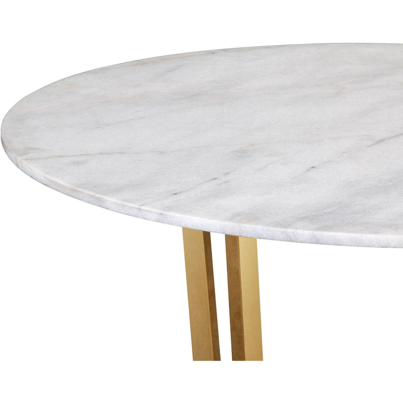 TOV Furniture Round Maxim Dining Table with Marble Top and Pedestal Base TOV-G5463 IMAGE 4