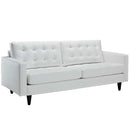 Modway Furniture Empress Stationary Bonded Leather Sofa EEI-1010-WHI IMAGE 2