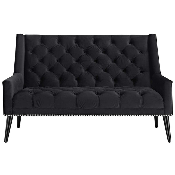 Modway Furniture Peruse Stationary Fabric Loveseat EEI-2462-BLK IMAGE 1