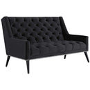 Modway Furniture Peruse Stationary Fabric Loveseat EEI-2462-BLK IMAGE 2