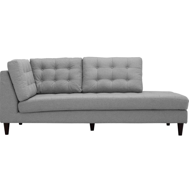 Modway Furniture Empress Fabric Chaise EEI-2612-LGR IMAGE 2