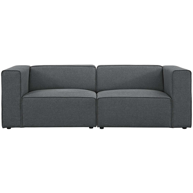 Modway Furniture Mingle Fabric 2 pc Sectional EEI-2825-GRY IMAGE 1
