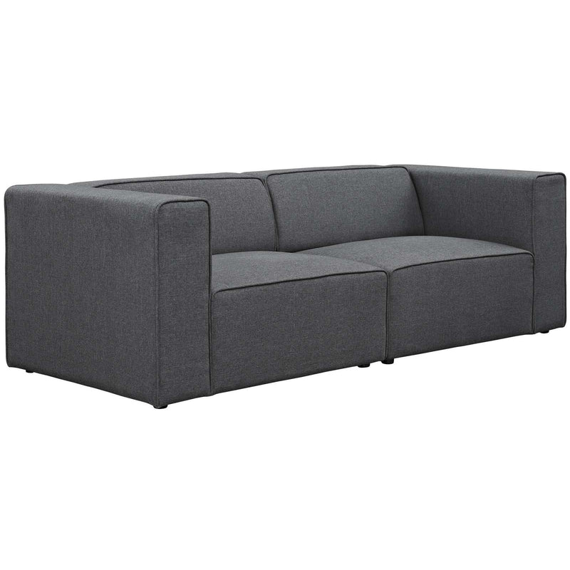 Modway Furniture Mingle Fabric 2 pc Sectional EEI-2825-GRY IMAGE 2