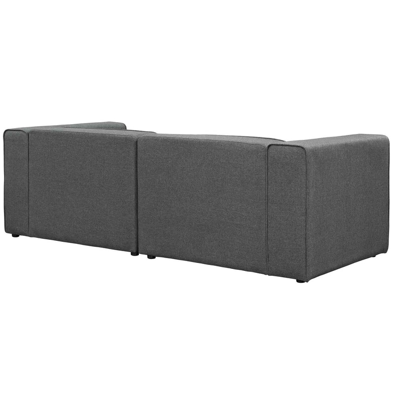 Modway Furniture Mingle Fabric 2 pc Sectional EEI-2825-GRY IMAGE 3