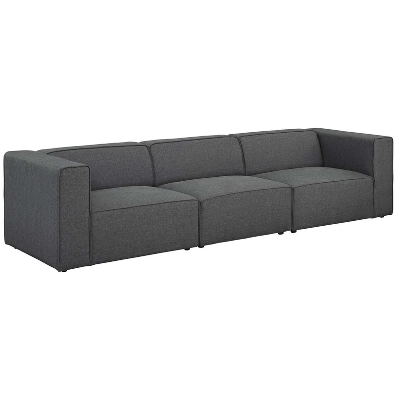 Modway Furniture Mingle Fabric 3 pc Sectional EEI-2827-GRY IMAGE 2
