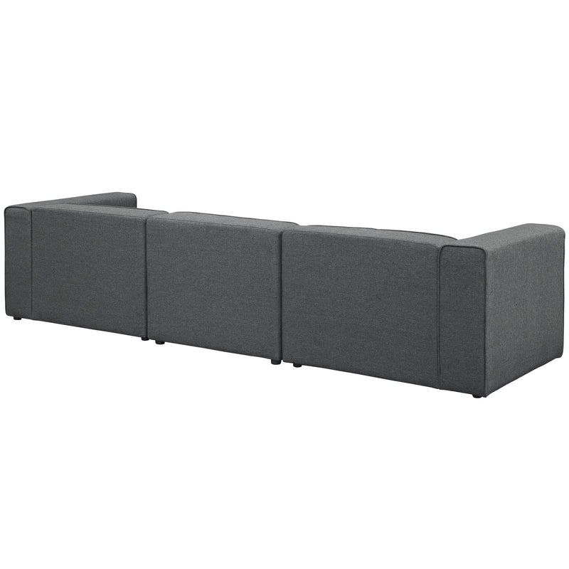 Modway Furniture Mingle Fabric 3 pc Sectional EEI-2827-GRY IMAGE 3