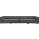 Modway Furniture Mingle Fabric 4 pc Sectional EEI-2829-GRY IMAGE 1