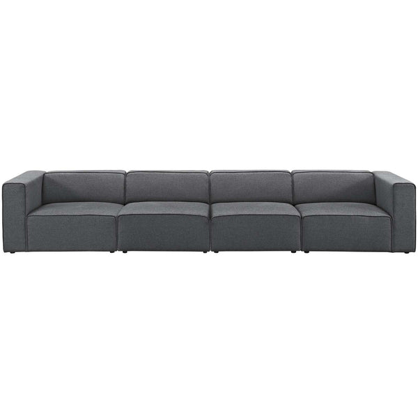 Modway Furniture Mingle Fabric 4 pc Sectional EEI-2829-GRY IMAGE 1