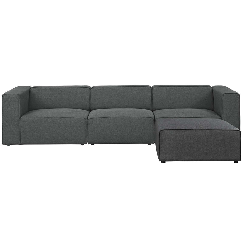 Modway Furniture Mingle Fabric 4 pc Sectional EEI-2831-GRY IMAGE 1