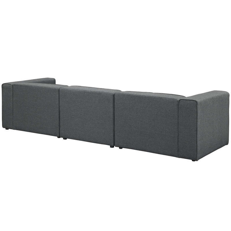 Modway Furniture Mingle Fabric 4 pc Sectional EEI-2831-GRY IMAGE 3